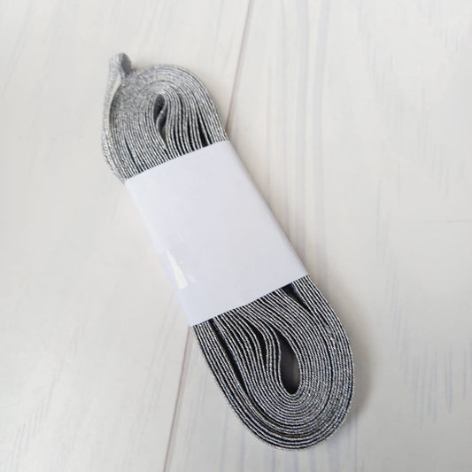 Elástico Glitter - Plateado 5mt #2