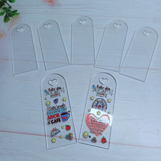 Marca página acrílico Transparente