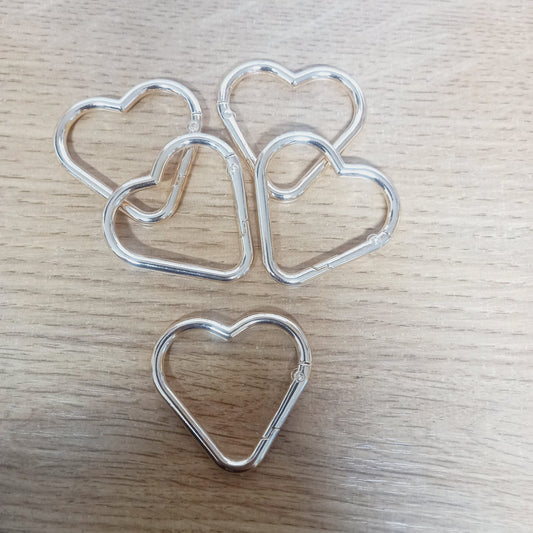 Mosquetón corazón Dorado 5un
