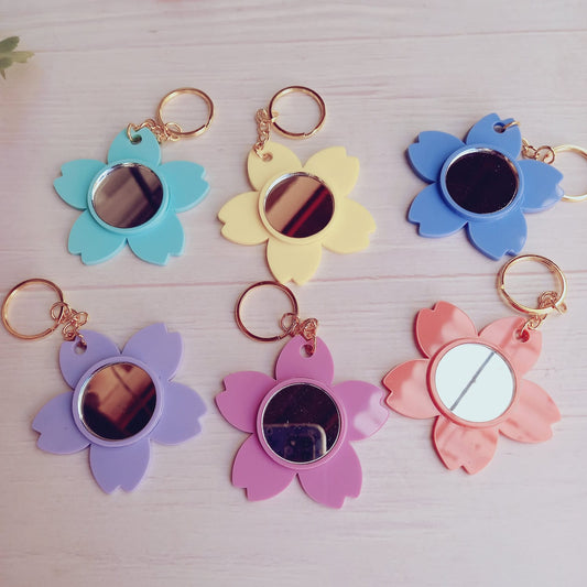 Llavero acrílico espejo para personalizar miX colores - DISEÑO SAKURA