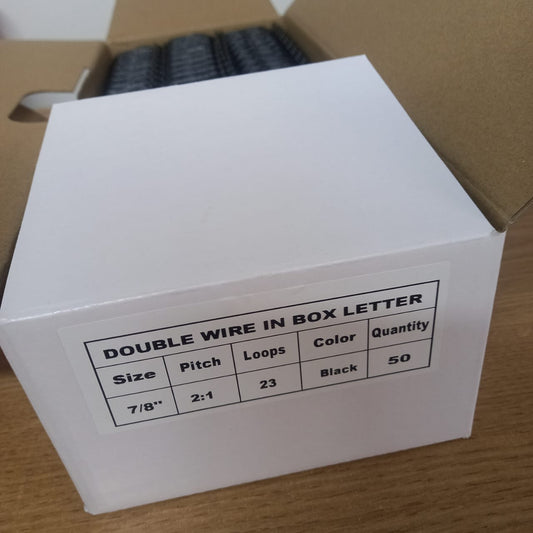 Caja 50 anillos 22mm paso 2:1 - NEGRO
