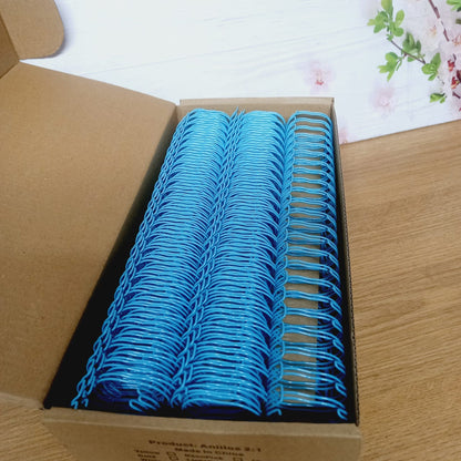 Caja 36 anillos 25mm paso 2:1 CALIPSO (LAKY BLUE)