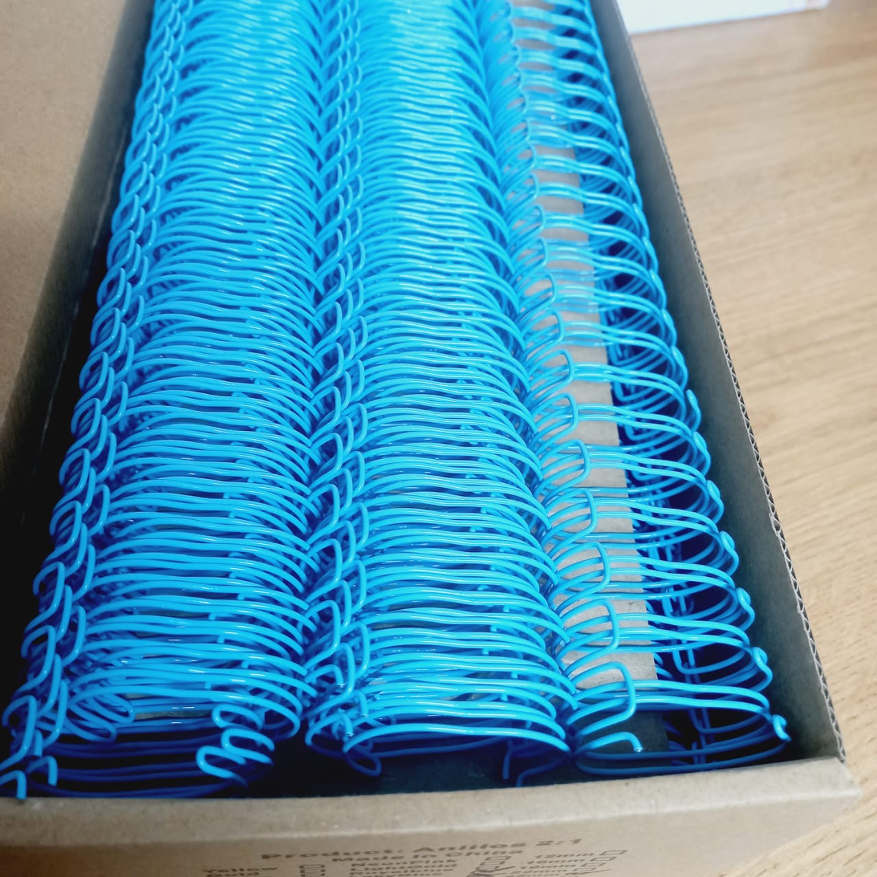 Caja 36 anillos 25mm paso 2:1 CALIPSO (LAKY BLUE)