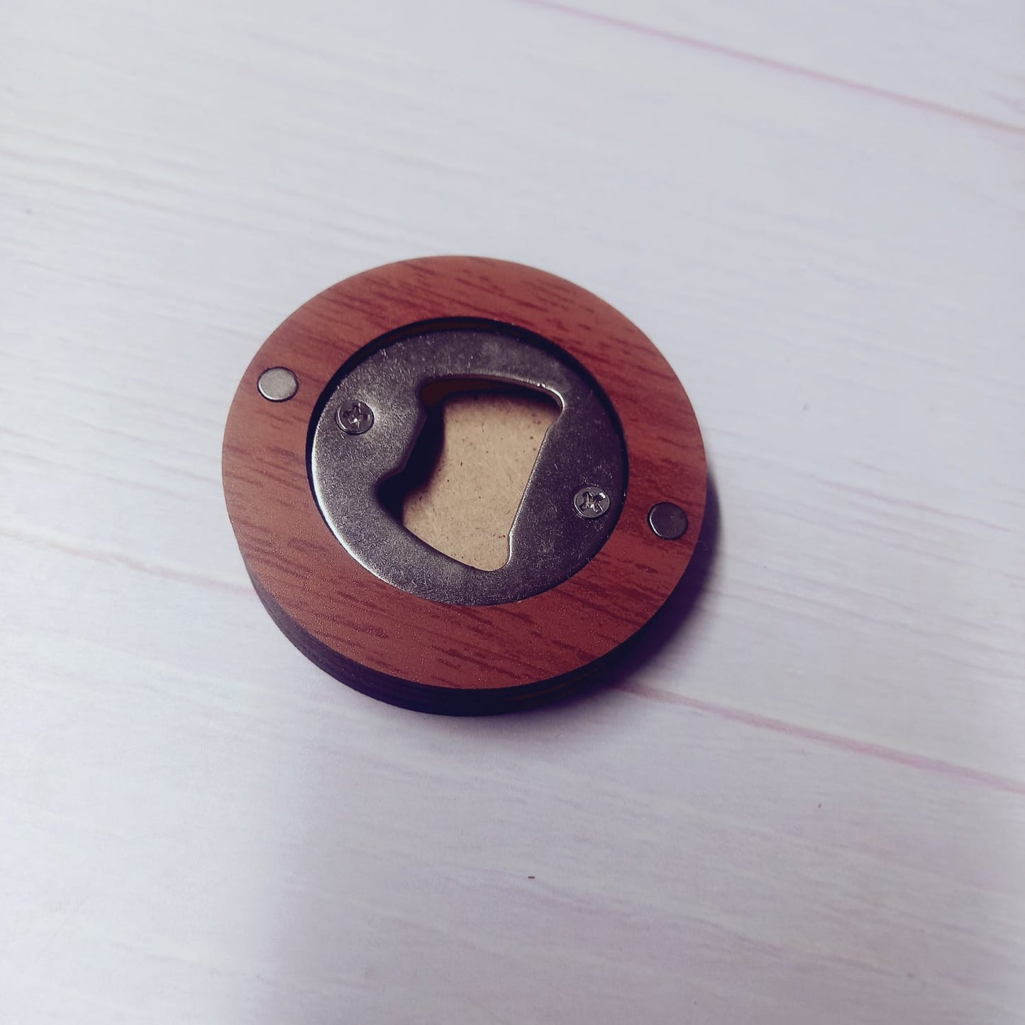 Destapador imán madera durolac café Claro
