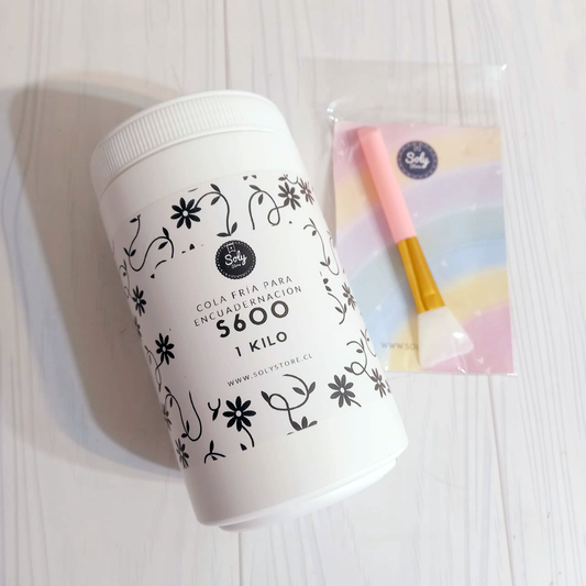 Cola fría para encuadernación S600 + brocha de regalo