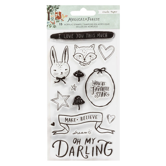 CREATE PAPER - MAGICAL FOREST - STAMP SET (15 PIECE) TIMBRE SILICONA