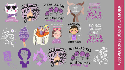 *Archivo Digital* Pack digital día de la mujer 600 archivos