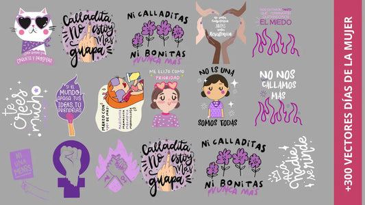 *Archivo Digital* Pack digital día de la mujer 600 archivos