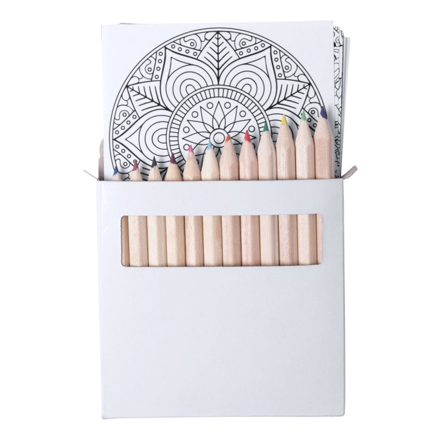 Set lápices + láminas para colorear - pack 10 un