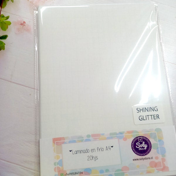 LAMINADO EN FRIO 20 HOJAS A4 - SHINING GLITTER